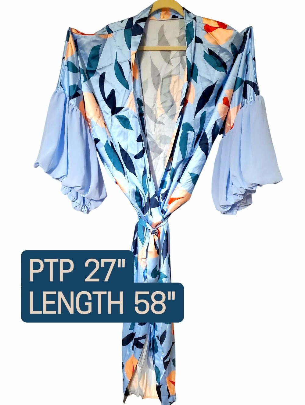 Glass Blue Long Robe - Picture 15 of 15